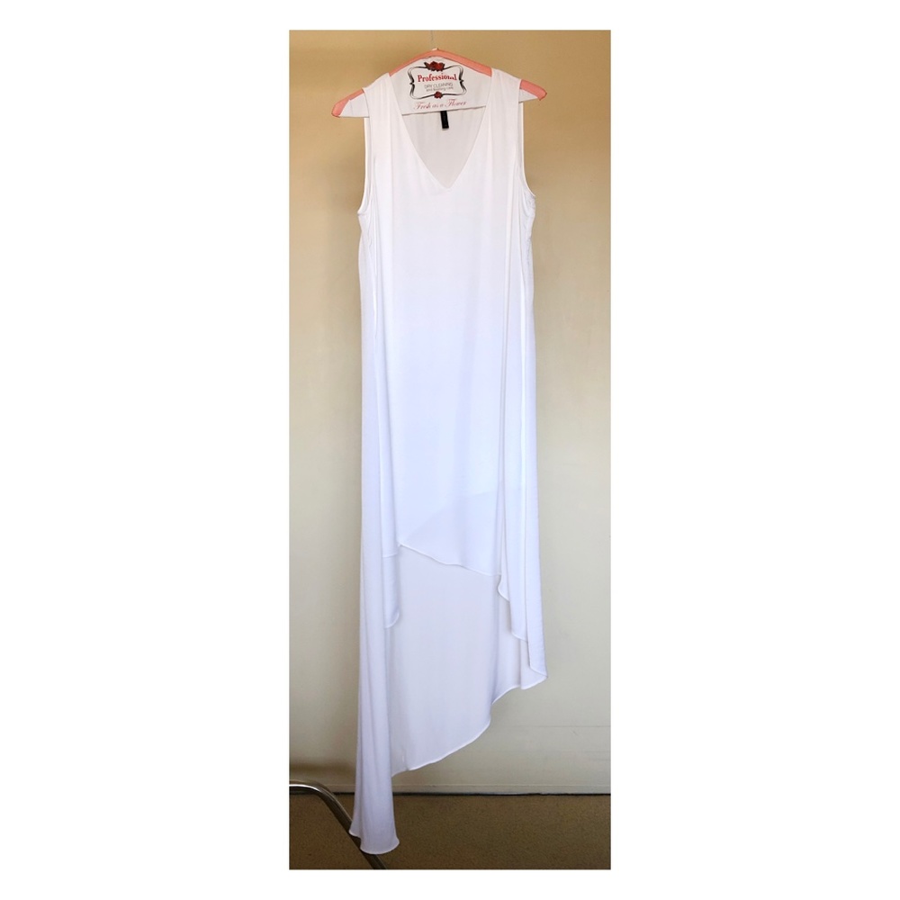 White BCBGMaxAzria High Low Dress (minor holes)